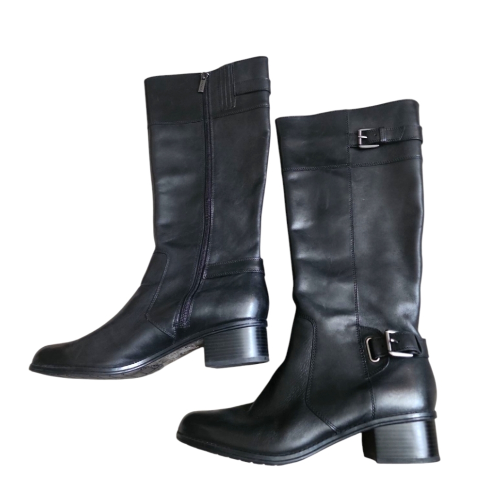 BANDOLINO Black Leather Women's Boots